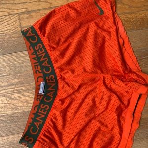 Miami hurricanes athletic shorts